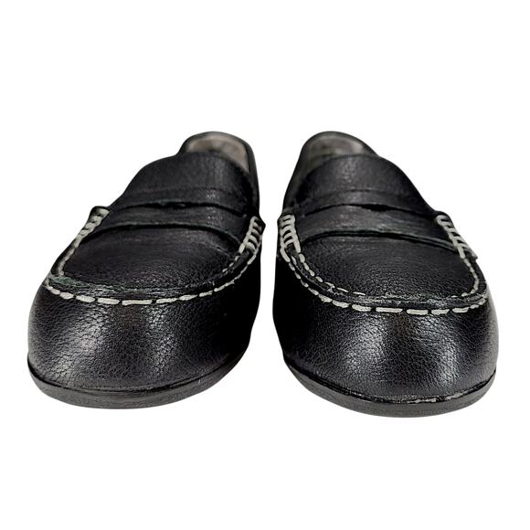 Rockport Works Penny Loafer sz 8 Women Top Shore Leather Slip On Black Steel Toe - Picture 4 of 11